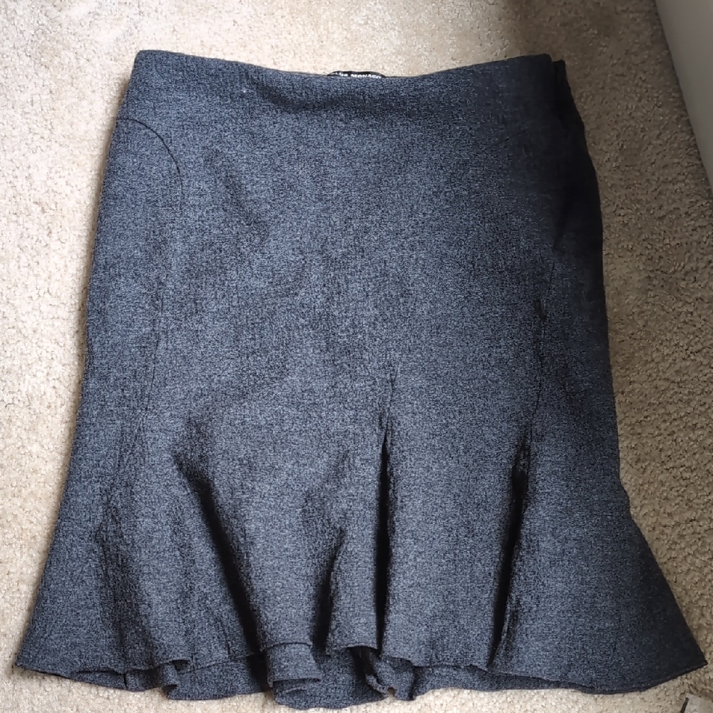 Club Monaco Dark Gray Flared Mini Skirt